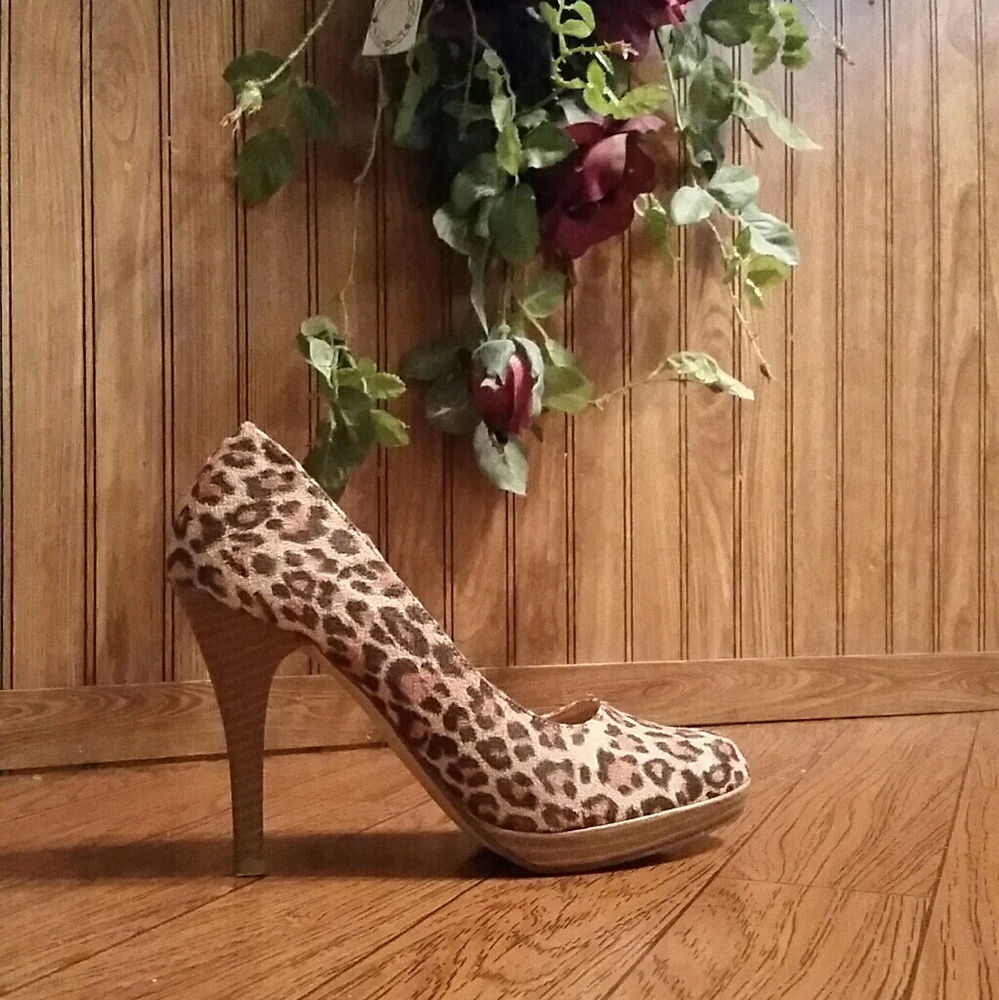 Leopard Print Heels Shoes